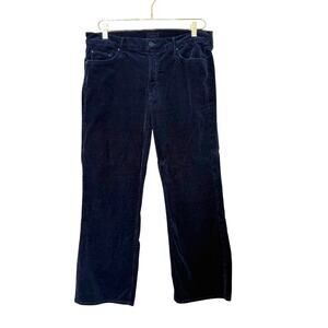 Mother The Outsider Crop Corduroy Flare Pants Women‎ 31 Navy Blue Boho Festival